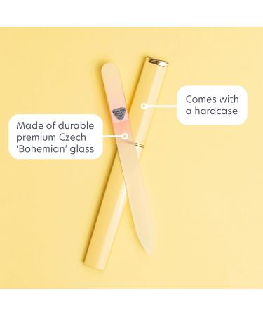 Bona Fide Beauty Czech Glass Nail File - Soft Gold & Orange - High Grit Crystal Nail File - Ideal Gift for Women - Buy Online on GoSupps.com