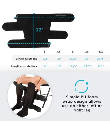 BraceAbility Lymphedema Leg Wrap - Swollen Calf Compression Sleeve for Edema & Lymphatic Drainage - 20-30 mmHg Medical Socks - XX-Large - Buy Online on GoSupps.com