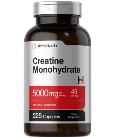 Horb ach Creatine Monohydrate | 5g | 225 Capsules | Non-GMO Gluten Free Supplement