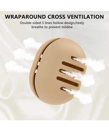 Fauxomor Makeup Sponge Holder - 4 Pack Breathable Silicone Travel Bag for All Makeup Sponge Sizes - Sustainable Portable Tool in Gray Khaki Coffee & Black - Buy Online on GoSupps.com