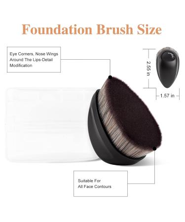 Foundation Makeup Brush - Kabuki Brush for Flawless Liquid & Powder Blending - Black - Buy Online on GoSupps.com