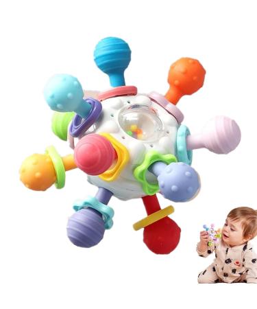 Baby biting toys baby rattles bite gripping activities baby ball toys soft silicone sensory Educational balls for 0-6-12-18 months young girls