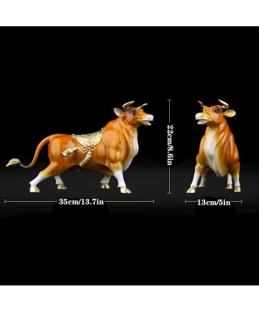 Buddha Statue/Buddha Figurines Chinese Zodiac Animal Bull Ox Mascot Hand-Carved Crafts High Temperature Coloring Statue Meaning Hard Work to Get Rich 8.6 Inch Height(Copper) Buddha Stat (Mug) - Buy Online on GoSupps.com