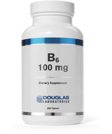 Douglas Laboratories B-6 100 mg | Vitamin B6 to Support Energy Production, Metabolism and Normal Nervous System Function | 250 Tablets 250 Count (Pack of 1)