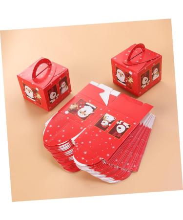 24pcs Box Christmas Party Favor Christmas Cookie Container Christmas Bags Packing Box Candy Box 24pcs Red - Buy Online on GoSupps.com