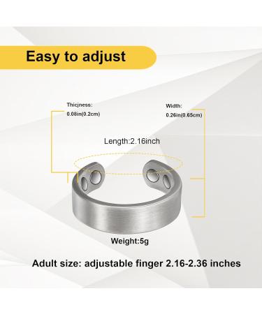 Buy Pure Copper Adjustable Silver Magnetic Rings for Women - Stylish Copper Jewelry Gift (0932S - Buy Online on GoSupps.com