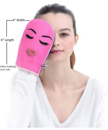 SkinBySam Cleansing Makeup Removal Glove - Reusable Dual Microfibre Mitt With Exfoliator Cloth - Eco Friendly Makeup Eraser Towel - Removes Makeup Quickly like a Magic Facial - Includes Travel Pouch - Buy Online on GoSupps.com