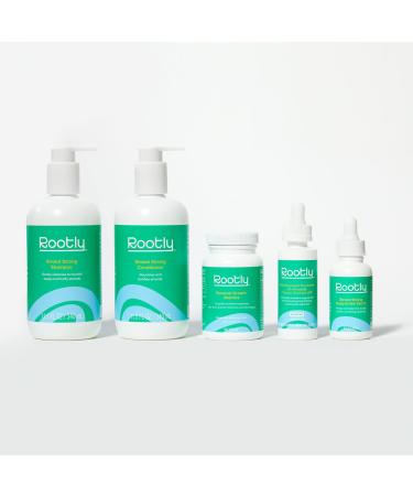 Minoxidil for Women | Womens Hair Growth Set | 2% Minoxidil Treatment  Hair Growth Vitamins & Hair Growth Serum Set | Shampoo  Conditioner  Topical Minoxidil Treatment  Scalp & Hair Serum & Growth Supplements by Rootly |...