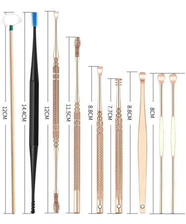 9Pcs Goose Feather Earpick Wax Remover Curette Kit - Wholesale Ear Cleaner Steel Tool - Buy Online on GoSupps.com