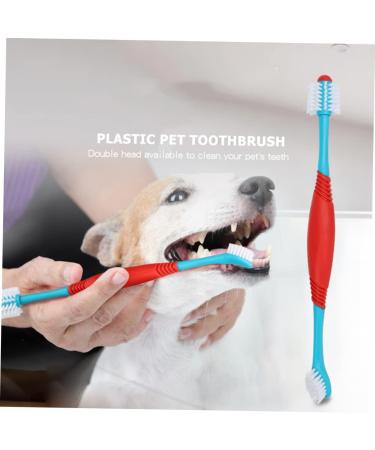 Beavorty 2pcs Double-headed Cleaning Brush Manual Pet Pets Tooth Soft-bristles Head for Bristles Small Puppy - Buy Online on GoSupps.com