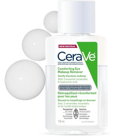 CeraVe Eye Makeup Remover | Waterproof Makeup Remover with Hyaluronic Acid and Ceramides | Developed with Dermatologists Non-Comedogenic Fragrance Free Non-Greasy 118 ml - Buy Online on GoSupps.com