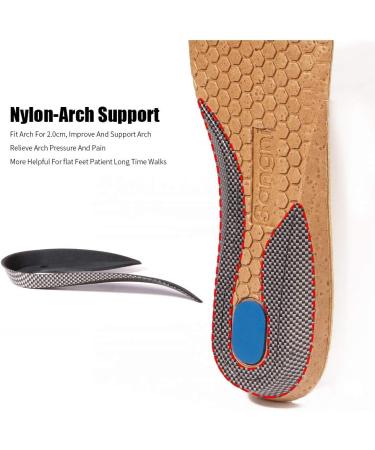 Orthopedic Insoles for Flat Feet | Arch Support Microfiber Leather Inserts for Men & Women (41-43 - Buy Online on GoSupps.com