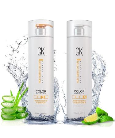 GK Hair Global Keratin Moisturizing Shampoo & Conditioner Set (33.8 Fl oz) | Sulfate-Free for Color-Treated Hair | Daily Hydration for All Hair Types - Buy Online on GoSupps.com