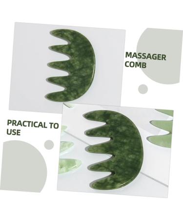 Buy Sewoart Jade Gua Sha Broad Tooth Massage Comb - Scalp Massager Tool for Healthy Hair & Relaxation - Buy Online on GoSupps.com
