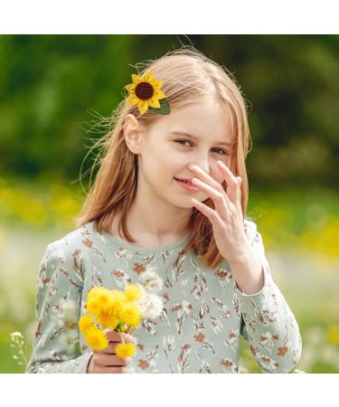 Sunflower Hairclip Set - Stylish Hairpins and Accessories for Girls, Women - Perfect Party or Gift Idea - Buy Online on GoSupps.com