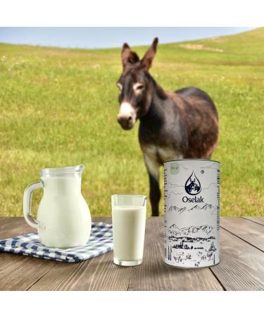 Oselak Donkey Milk Powder 200g Pure and 100% Natural High in Calcium Iron and Vitamin D Similar to Human Breast Milk Rich in Whey Protein Vitamins and Minerals Nothing Added Nothing Removed - Buy Online on GoSupps.com