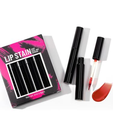  Duroecsain Peel Off 6-Pack Peel Off Lip Pencils - Long-lasting and highly pigmented lip balm - For women and girls - Gift idea - Buy Online on GoSupps.com