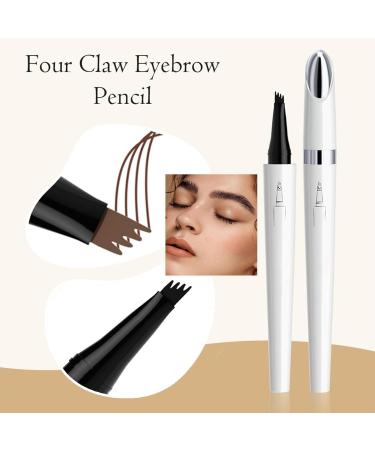 Upgraded Microblading Eyebrow Pen 4-Fork-Tip Magical Eyebrow Pencil 3D Eye Brow Pencil for Natural Hair-Like Brows Makeup Waterproof & Long-Lasting Stay on All Day (4 Colors) - Buy Online on GoSupps.com