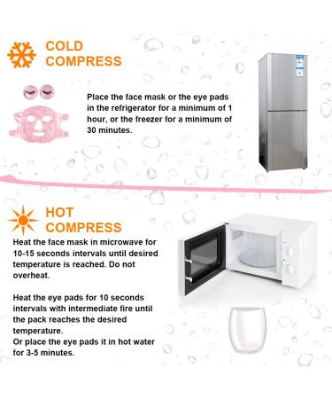 CONBELLA Pink Cooling Face Mask for Dark Circles, Puffiness, Migraines, Headache, Stress, Redness, Acne - Hot/Cold Therapy for Women and Men - Buy Online on GoSupps.com