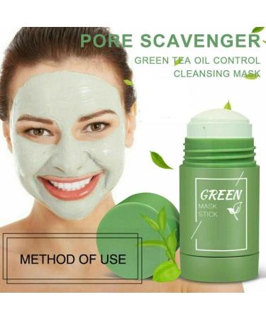 Green Tea Cleansing Mask Stick Green Tea Mask Stick for Face Green Clay Mask For Face Solid Mask Purifying Clay Mask Deep Clean Pore Blackhead Remover Improves Skin for All Skin Types - Buy Online on GoSupps.com