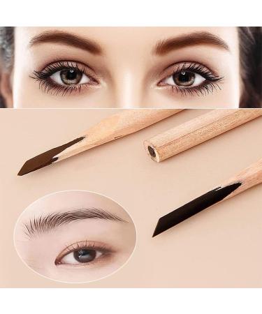 HASAIKA Waterproof Wooden Eyebrow Pencil Makeup Eyebrow Pencil Sharpenable Eyebrow Pencil Long Lasting Eyebrow Pencil for Filling and Outlining - Buy Online on GoSupps.com