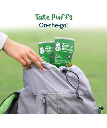 GERBER Organic Puffs Cranberry Orange Baby Snacks 42 g 6 Count - Buy Online on GoSupps.com
