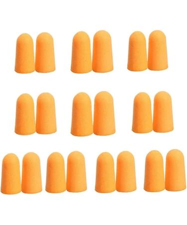 10 Pairs Soft Orange Foam Ear Plugs - Tapered Noise Reduction Earplugs for Travel & Sleep - Comfortable Noise Prevention (Green - Buy Online on GoSupps.com