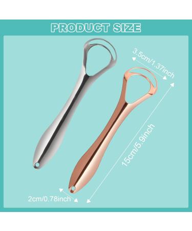 Stainless Steel Tongue Cleaner Set - 2 Pieces for Fresh Breath & Oral Hygiene | Reduces Bad Breath for Adults & Kids - Buy Online on GoSupps.com