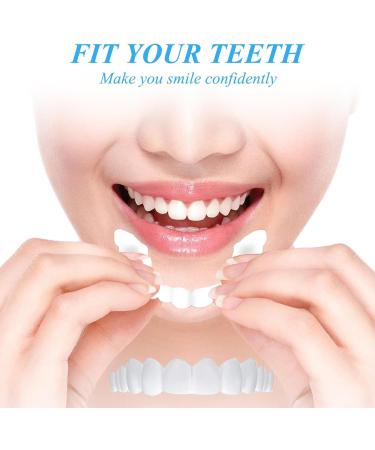 Flipped Warm Dentures - 2 Pairs of Cosmetic Veneers & Lightening False Teeth Set - Buy Online on GoSupps.com