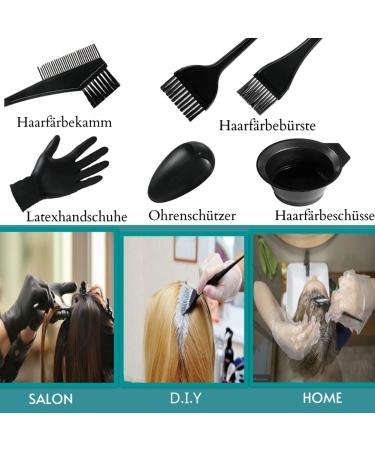 20-Piece Hair Coloring Set - DIY Beauty Salon Tool Kit with Brushes Combs Gloves & More | Perfect for At-Home Hair Dyeing - Buy Online on GoSupps.com