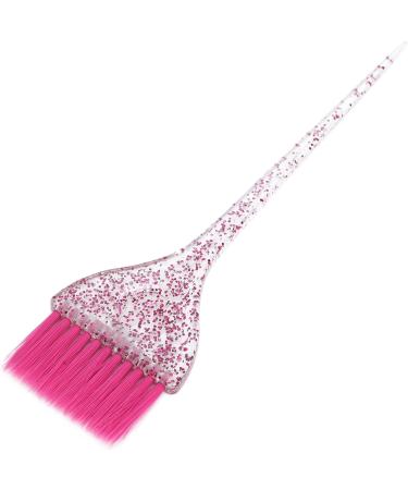 Glitter Handle Hair Dye Brush Hair Coloring Tool with Long Handle Material Pearly Lustre Handle for Beauty Salon and Hair Salon (Pink) - Buy Online on GoSupps.com
