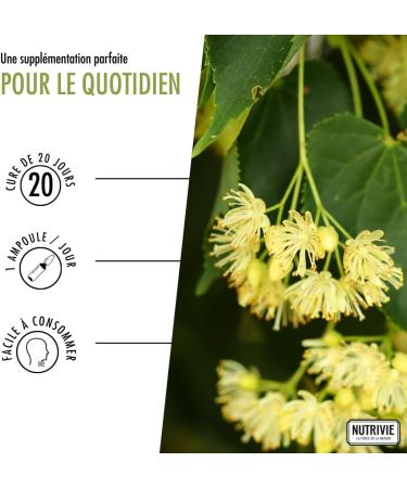 Organic lime sapwood ampoules - VEGAN ORGANIC - NUTRIVIE - Made in France - Buy Online on GoSupps.com