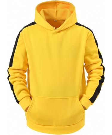 Hanxiulin Men's Jogging Suit - Stylish Training Set | Leisure Sports Jacket & Pants in Yellow - Perfect for Fitness & Fashion - Buy Online on GoSupps.com