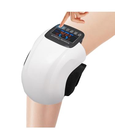 JAYEUW Cordless Knee Massager with Infrared Heating for Knee Joint Pain Relief Joint Swelling Osteoarthritis
