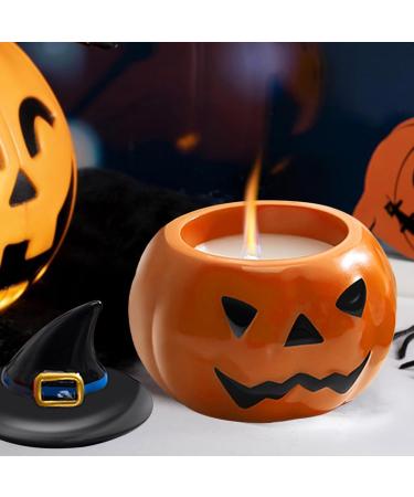 Pumpkin Scented Candles - Creative Red Witch Hat Natural Soy Wax Aromatherapy for Halloween Home Decor & Party - Buy Online on GoSupps.com