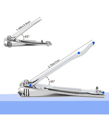 SVAASA Nail Clippers Nail Clipper Premium Stainless Steel Fingernail and Toenail Clipper Cutters Fingernail Clipper Cutters with Nail File (Size : M) - Buy Online on GoSupps.com