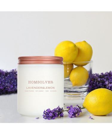Homsolver Lavender & Lemon Scented Candles - 50 Hours Burn Soy Aromatherapy Gift for Women | International Shipping Available - Buy Online on GoSupps.com