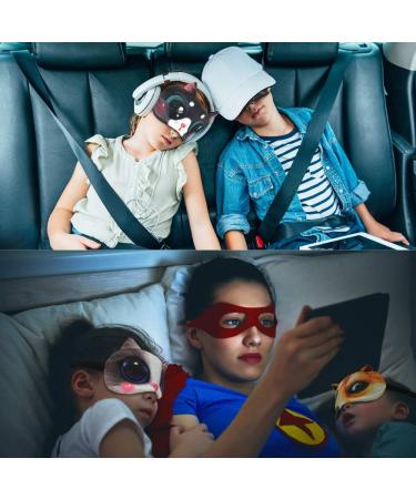 Sleep Mask for Kids - Cute Animal Blindfolds | 8 Pack Adjustable Soft Masks for Travel Naps & Games - Buy Online on GoSupps.com
