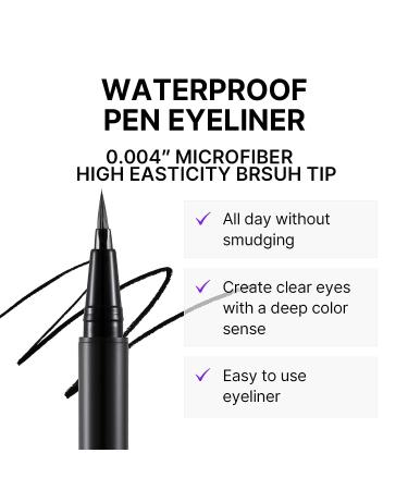 MERZY The First Pen Liquid Eye Liner | Waterproof Eyeliner  Long Lasting  Smudge-Resistant  High-Intensity Color | (P1  Black  OREO) P1 BLACK - Buy Online on GoSupps.com