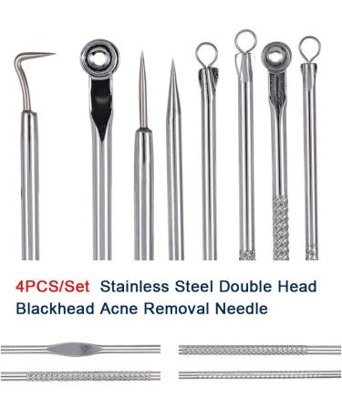 Xcello Blackhead Removal Needle Professional 4PCS Stainless Steel Blackhead Removal Kit - Buy Online on GoSupps.com