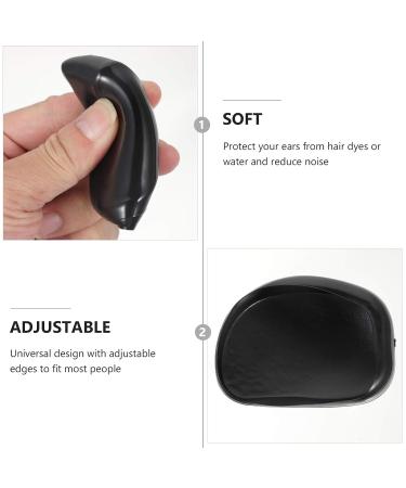 Lurrose Black Hair Dye Ear Covers - 10pcs Plastic Ear Protectors for Salon & Home Hairdressing - Buy Online on GoSupps.com