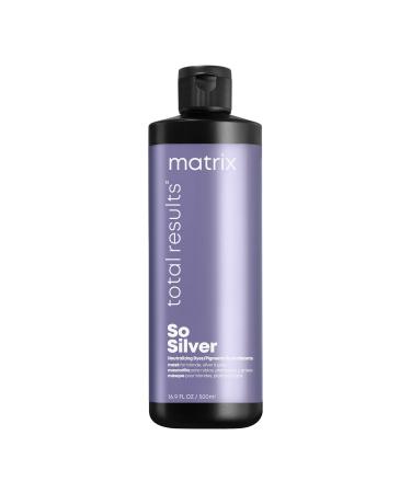 MATRIX Total Results So Silver Deep Conditioning Triple Power Toning Hair Mask | Repairs Damaged Blonde & Silver Hair | For Color Treated Hair 16.9 Fl Oz (Pack of 1)