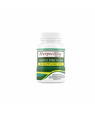 Herpecillin Genital Herpees Outbreaks Shingles & Cold Sore Symptoms Immune Support Product for Men & Women Super Plus Triple Strength is to Be Taken Before Your Next Outbreak Occurs. 30 Supplements