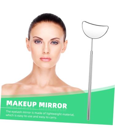 DOITOOL Handheld Makeup Mirror - Crescent Moon Eyelash Tool for Beauty & Lash Extensions - Stainless Steel Cosmetic Mirror - Buy Online on GoSupps.com