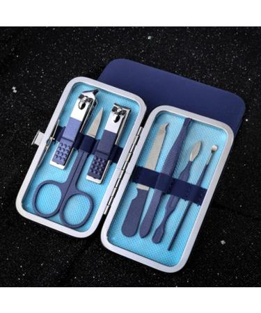 1 Set of Nail Clippers Kit Nail Grooming Kit Manicure Set for Men and Boys As a Gift for Nail Care(7 PCS Blue) - Buy Online on GoSupps.com