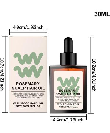 Anti-Frizz Hair Oil Fortifying Rosemary Solution 30ml - Non-Greasy and Lightweight Scalp Treatment - Ideal Gift for Women - Buy Online on GoSupps.com