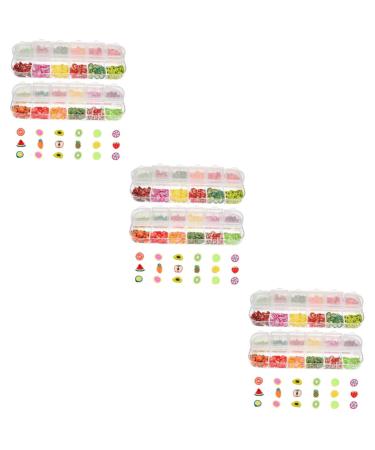 minkissy 6 Boxes 12 Strawberry Nail Art Nail Decorations for Nail Art Nail Art Fruit Slice Nail Art Slices Polymer Clay Slices Fruit Flakes for Nails Stickers Manicure Sequins Lemon 3d