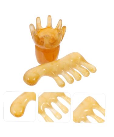 Tovinanna 2-in-1 Jade Resin Scalp Massager Comb - Wide Tooth Comb for Scalp Care & Relaxation - Buy Online on GoSupps.com