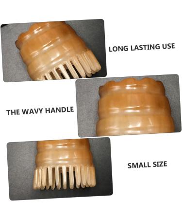 Magiclulu 3-Pack Horn Shampoo Brush for Hair Growth & Styling - Eco-Friendly Scalp Massager 6x6cm Random Colors - Buy Online on GoSupps.com