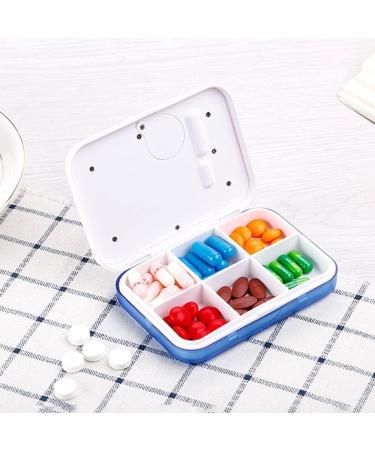 Pill Reminder Automatic Pill Dispenser with Smart Alarm Medication Organizer Timer Electronic Pill Container for Outdoor Travel 6 Grids Blue - Buy Online on GoSupps.com